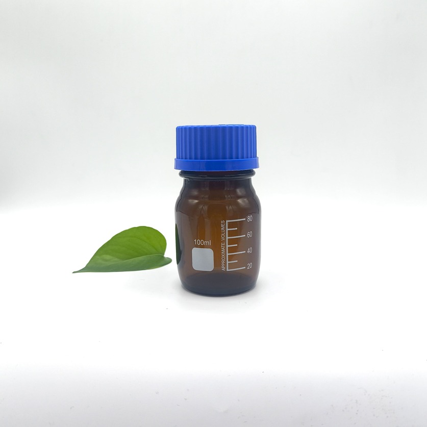 Flacon de réactif en verre brun de 100 ml